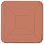 vidaXL Plateau carré à fleurs 6 pc Rouge brique 32 x 32 x 2 5 cm