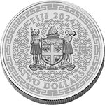 Pièce de monnaie en Argent 2 Dollars g 31.1 (1 oz) Millésime 2024 Lunar Series Fiji DRAGON LUNAR YEAR