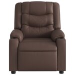 vidaXL Fauteuil inclinable Marron Similicuir