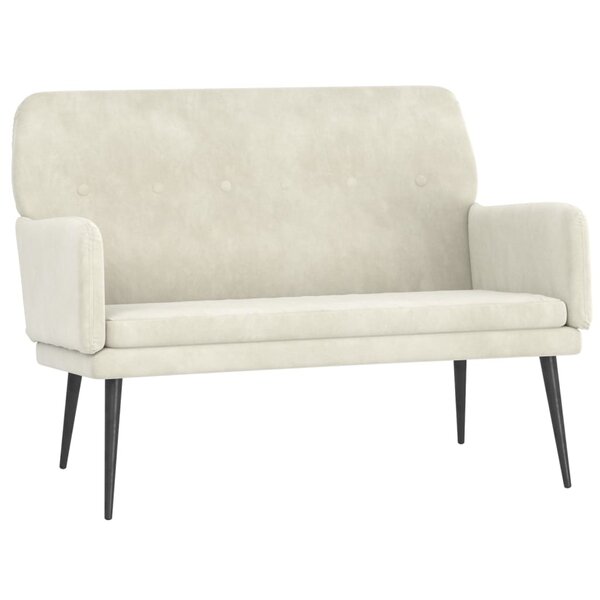 vidaXL Banc Crème 108x79x79 cm Velours