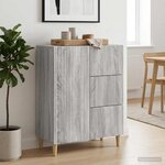 vidaXL Buffet Sonoma gris 66 x 34 5 x 90 cm Bois d'ingénierie