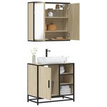 vidaXL Ensemble de meubles de salle de bain 2 Pièces chêne sonoma
