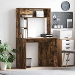 vidaXL Bureau Chêne fumé 91 x 50 x 149 cm Bois d'ingénierie