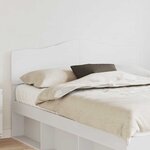 vidaXL Tête de lit avec tête de lit Blanc 160 cm Bois d'ingénierie