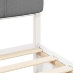 vidaXL Cadre de lit avec tête de lit rembourrée Gris clair