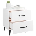 vidaXL Table de chevet Blanc 40x35x47 5 cm
