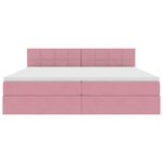 vidaXL Lit de Rangement avec matelas Rose 200 x 200 cm Velours