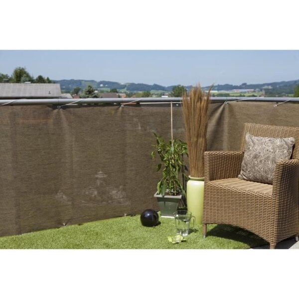 WINDHAGER Ecran brise-vue Aeris occultation 85% - 0,9x5m - Brun foncé