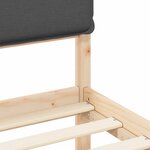 vidaXL Cadre de lit avec tête de lit rembourrée Gris foncé