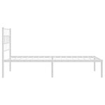 vidaXL Cadre de lit métal sans matelas et tête de lit blanc 100x200 cm