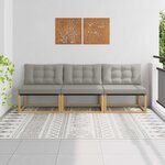 vidaXL Sofa de milieu extérieur Bois d'acacia massif et Textilène