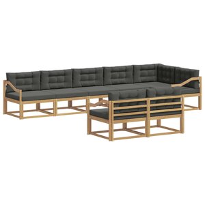 vidaXL Ensemble de canapés d'extérieur 6 Pièces Blanc et anthracite