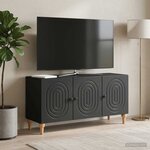 vidaXL Meuble TV Noir 99 x 34 5 x 50 cm Bois d'ingénierie