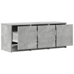 vidaXL Meuble TV avec LED gris béton 97x34x40 cm bois d'ingénierie