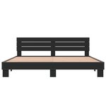 vidaXL Cadre de lit sans matelas noir 200x200 cm