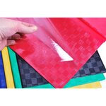 Protège-cahier Madras PVC 22/100e Avec Rabat Marque page 17x22 rouge CALLIGRAPHE