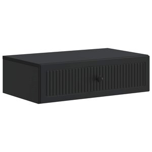 vidaXL Table d'appoint murale Noir 59 x 34 5 x 17 cm Bois d'ingénierie