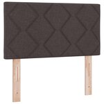vidaXL Tête de lit Marron foncé tissu