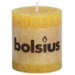 Bolsius bougies pilier rustiques 6 pièces 80 x 68 mm jaune ocre