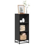 vidaXL Bibliothèque noir 40x35x107 5 cm bois d'ingénierie