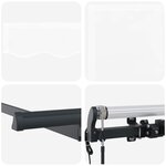 vidaXL Auvent Rétractable Blanc 250 x 200 cm tissu