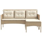 vidaXL Ensemble de canapé de jardin avec coussin 2 Pièces polyrotin
