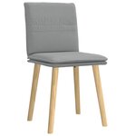 vidaXL Chaises à manger lot de 2 gris clair tissu