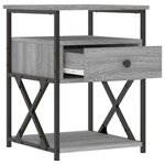 vidaXL Tables de chevet 2 Pièces sonoma gris 40x42x55cm bois d'ingénierie