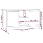 Vidaxl meuble tv blanc brillant 102x37 5x52 5 cm aggloméré
