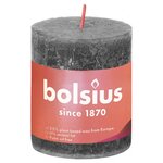 Bolsius Bougies pilier rustiques Shine 4 Pièces 80x68 mm Gris orageux