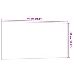 vidaXL Tableau noir magnétique mural Blanc 60x30 cm Verre trempé