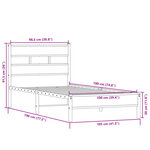 vidaXL Cadre de lit sans matelas chêne sonoma 100x190 cm