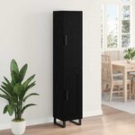 vidaXL Haut Armoire Chêne noir 34 5 x 34 x 180 cm Bois d'ingénierie