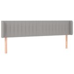 vidaXL Tête de lit à LED Gris clair 183x16x78/88 cm Tissu
