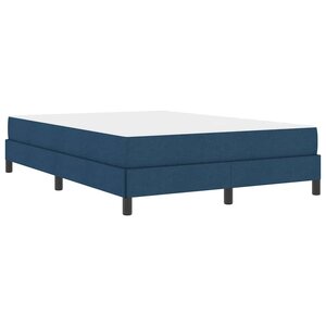 vidaXL Lit à ressorts avec matelas Bleu 160 x 200 cm tissu