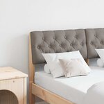 vidaXL Tête de lit capitonnée Taupe 120 cm Pin massif