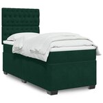 vidaXL Sommier à lattes de lit avec matelas Vert foncé 90x200 cm
