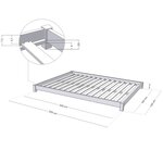 Lit double TATAMI 160 x 200 bois naturel