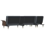 vidaXL Canapé-lit en forme de L gris 279x140x70 cm velours