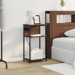 vidaXL Cabinet de chevet Chêne brun 41 x 28 x 76 cm Bois d'ingénierie