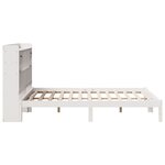 vidaXL Lit bibliothèque sans matelas blanc 140x200 cm bois pin massif