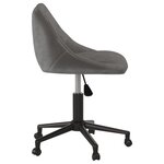vidaXL Chaise pivotante de bureau Gris foncé Velours
