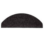 vidaXL Tapis d'escalier autocollants 15 Pièces 56x17x3 cm Noir
