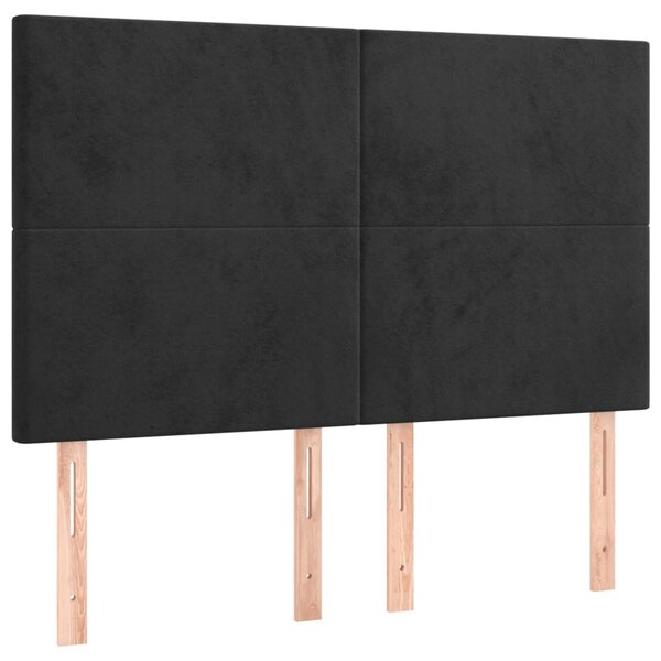vidaXL Tête de lit Noir 144x5x118/128 cm Velours