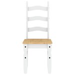 vidaXL Ensemble à manger Panama 3 Pièces blanc bois de pin massif