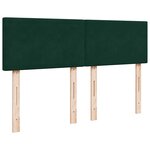 vidaXL Sommier à lattes de lit et matelas Vert foncé 160x200cm Velours