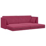 vidaXL Canapé-lit Bordeaux 213 x 76 x 77 cm Velours
