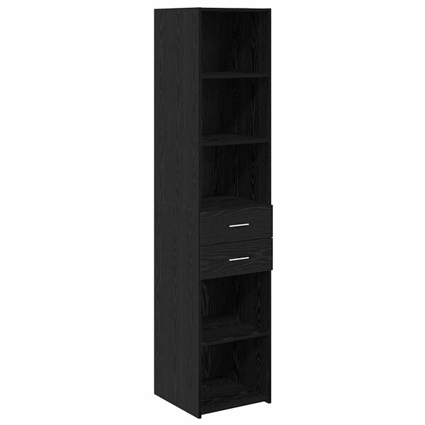 vidaXL Haut Armoire Chêne noir 40 x 42 5 x 185 cm Bois d'ingénierie