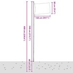 vidaXL Mât de drapeau sectionnel Argenté 6 08 m Aluminium