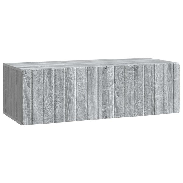 vidaXL Meuble TV mural 98 x 41 x 30 cm Sonoma gris Bois d'ingénierie